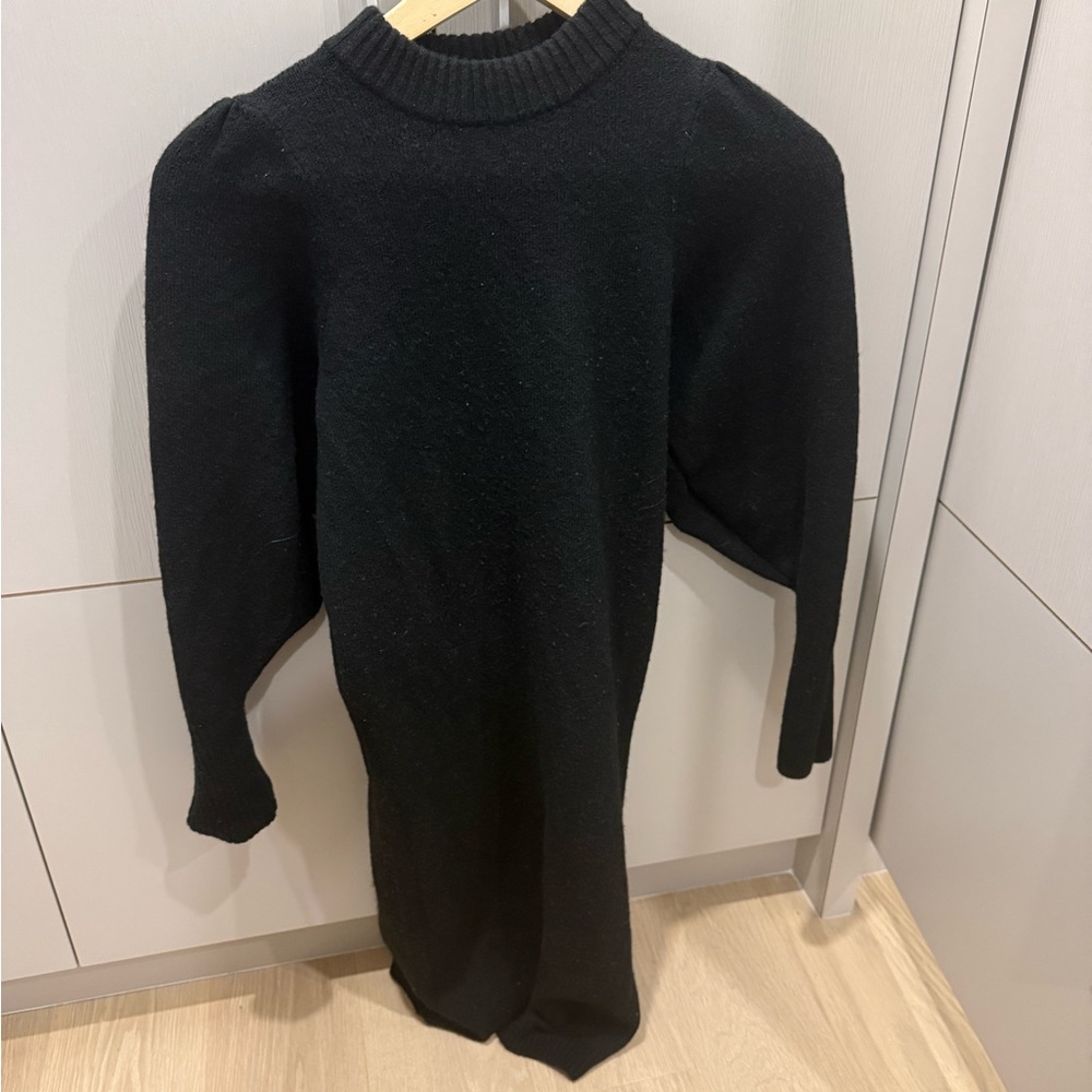 Classic Black womens maternity sweater dress